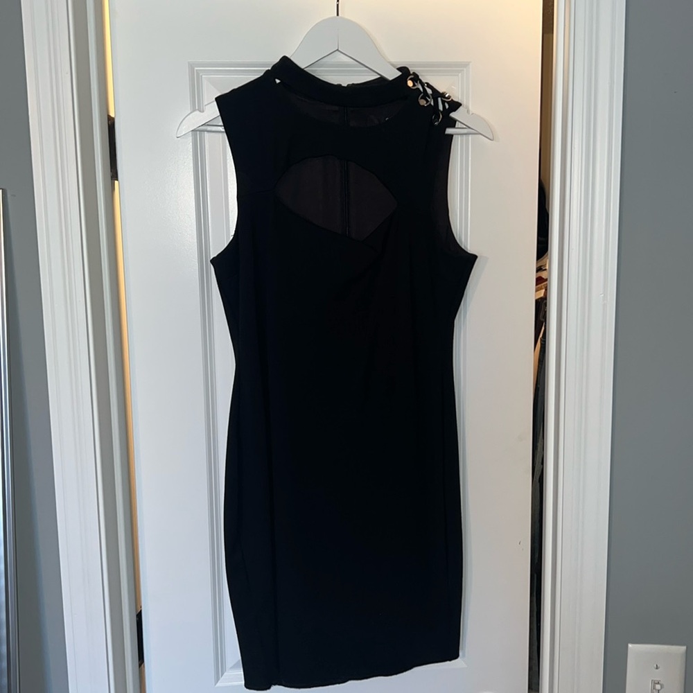 Black Guess mini dress with silver detailing